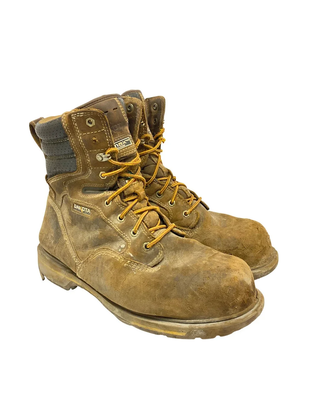 DAKOTA Mens 8'' 517 Quad Comfort Work Boot Steel Toe Composite Plate Brown 12W